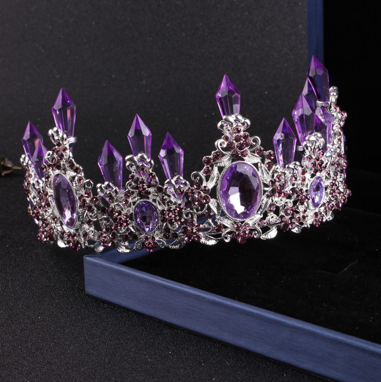Noble Purple Crystal Bridal Je – Women Jewelry Accessories For Black Dress recenzja i cena