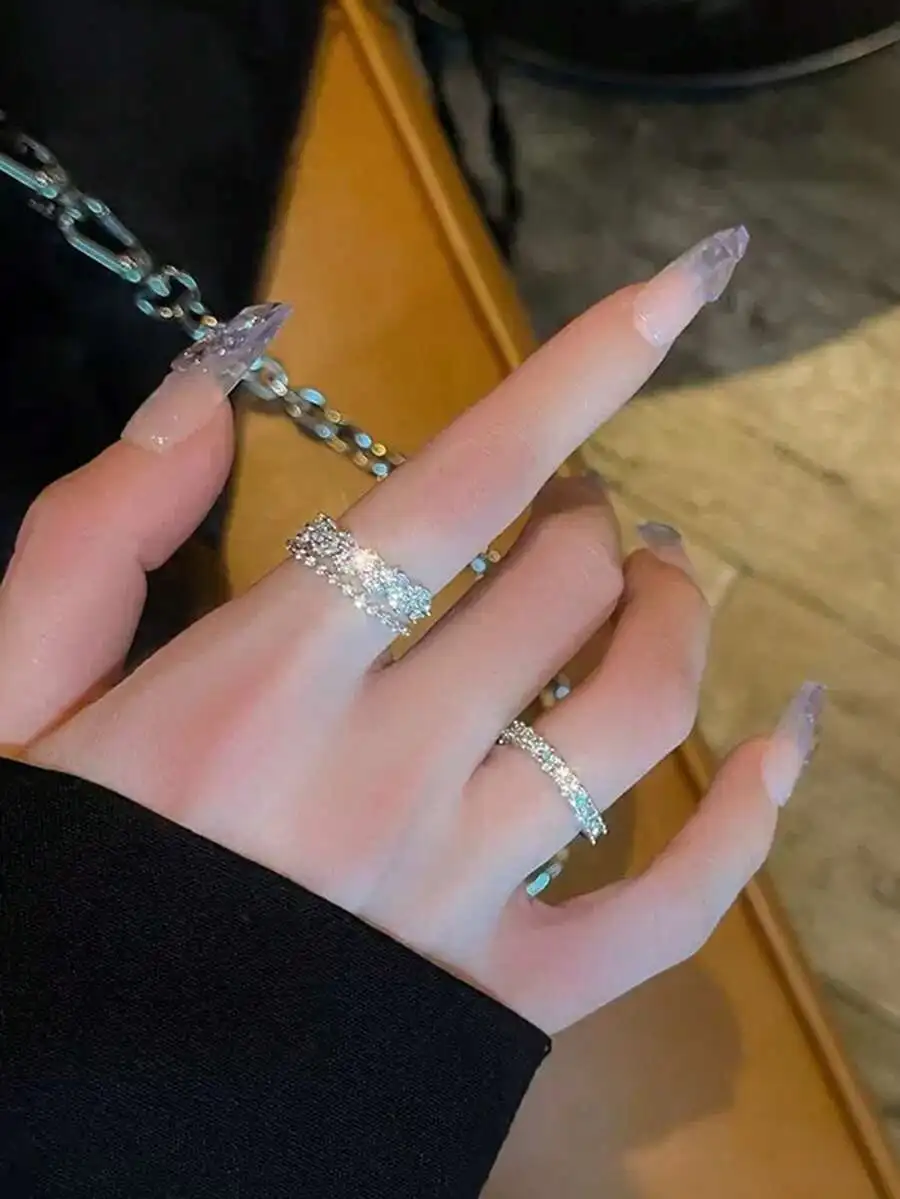 2pcs Luxury Y2K Style Copper Z – Women'S Accessories Rings recenzja i cena