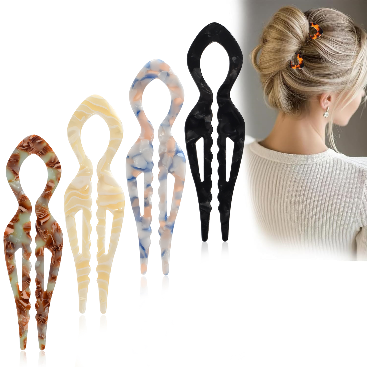 1 PC Acrylic Fish Tail U-shape – Hair Fork Stick recenzja i cena