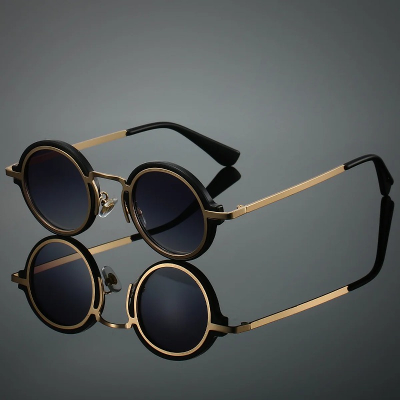 New Retro Metal Round Frame Su – Women Accessories Trending recenzja i cena