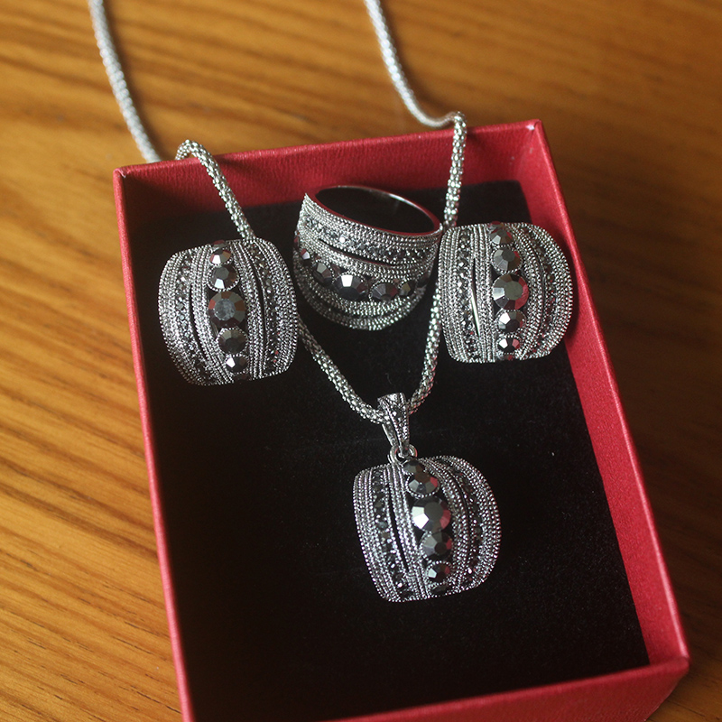 Size 6-10 Vintage Black Zircon – Women Jewelry Accessories For Black Dress recenzja i cena