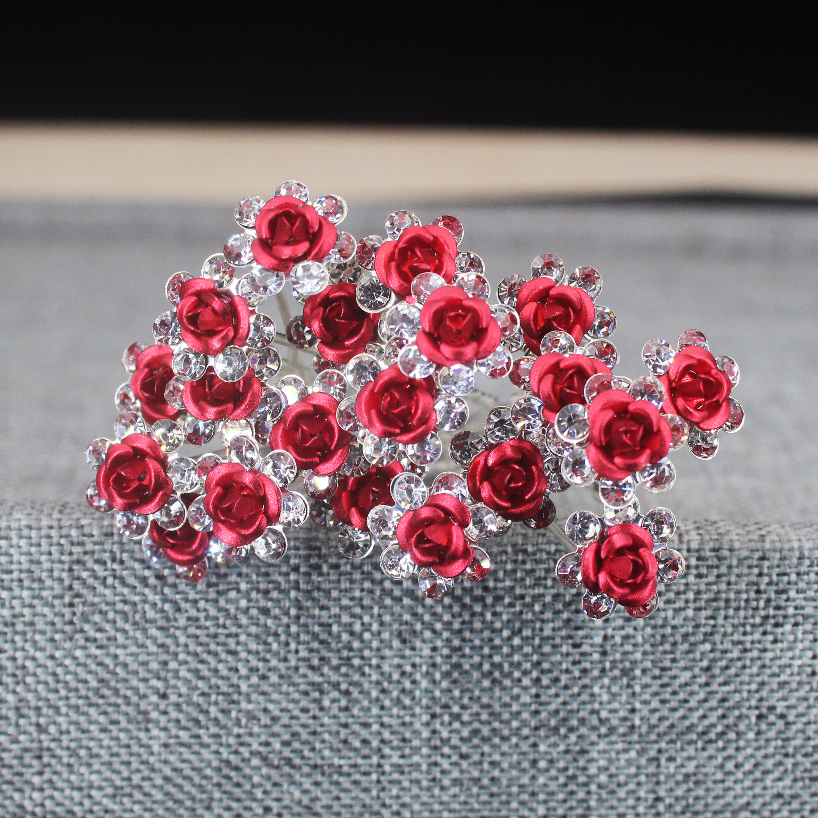 20PCS Rose Flower Rhinestone H – Young Women'S Accessories recenzja i cena