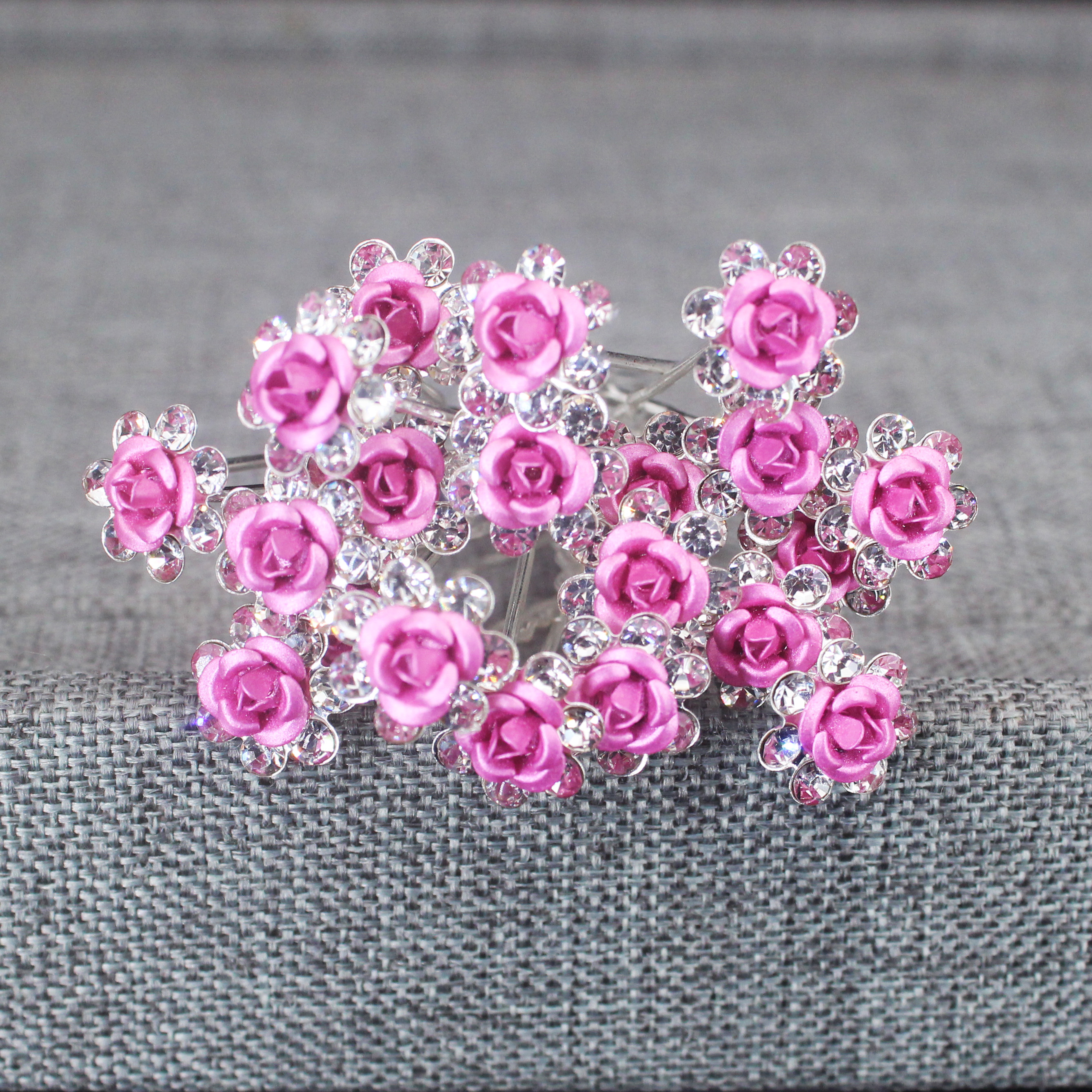 20PCS Rose Flower Rhinestone H – Young Women'S Accessories recenzja i cena