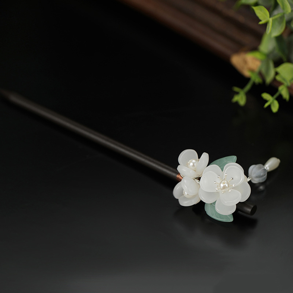 Retro Flower Hairpin With Pear – Hair Fork Stick recenzja i cena