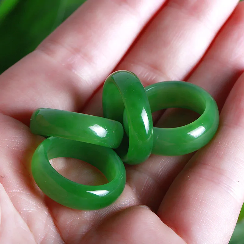 Natural Green Hetian Jade Ring – Women'S Accessories Rings recenzja i cena